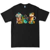Black western coffee cups with sunflower and gemstone bbs Premium Tee - BundleAndBundleShop