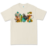 Bone western coffee cups with sunflower and gemstone bbs Premium Tee - BundleAndBundleShop