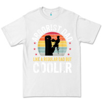 White arborist dad tree climber logger woodworker chainsaw mens t shirt Premium Tee - linhVisuals