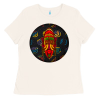 African Masks Round Earrings 2 Ladies Tee | Teevron