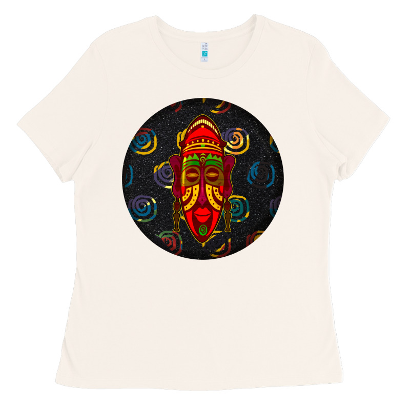 African Masks Round Earrings 2 Ladies Tee by BundleAndBundleShop | Teevron