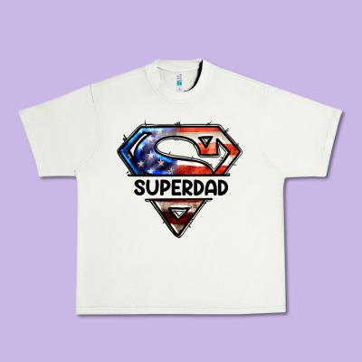 American Super Dad Urban Heavy Tee Designed By Lillyallendesigns