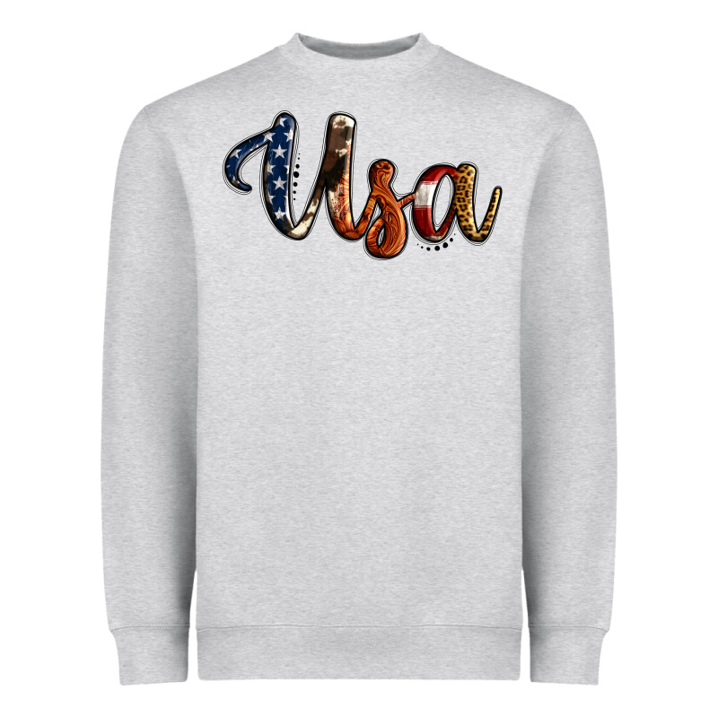 Usa Calligraphy Heavyweight Sweatshirt by Jasminsmagicworld | Teevron