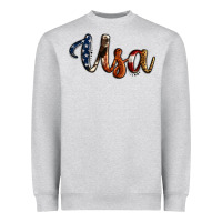 Heather Grey usa calligraphy Heavyweight Sweatshirt - Jasminsmagicworld