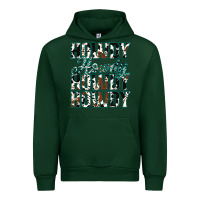 Forest Green Howdy Cowhide Turquoise Urban Hoodie - Jasminsmagicworld