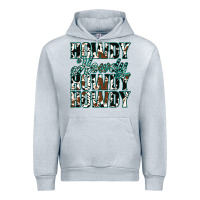 Heather Grey Howdy Cowhide Turquoise Urban Hoodie - Jasminsmagicworld
