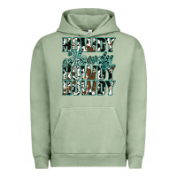 Pigment Oil Green Howdy Cowhide Turquoise Urban Hoodie - Jasminsmagicworld