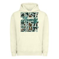 Pigment Pistachio Howdy Cowhide Turquoise Urban Hoodie - Jasminsmagicworld