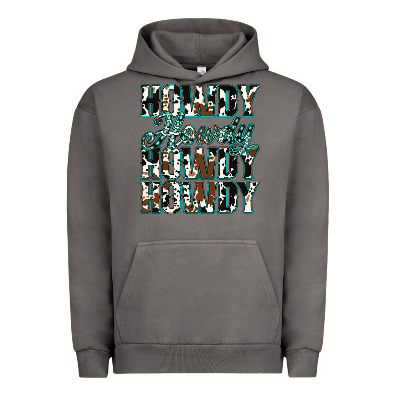 Howdy Cowhide Turquoise Urban Hoodie by Jasminsmagicworld | Teevron