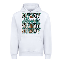 White Howdy Cowhide Turquoise Urban Hoodie - Jasminsmagicworld