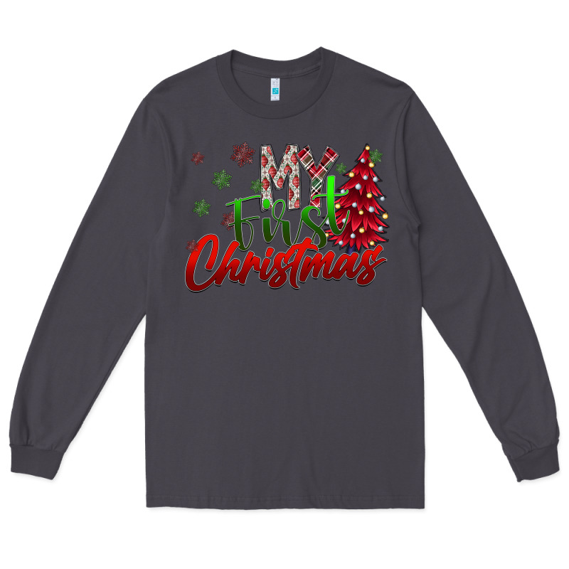 My First Christmas Long Sleeve Tee by SublimationCraftShop | Teevron