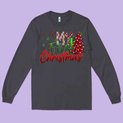 My First Christmas Long Sleeve Tee Designed By Sublimationcraftshop