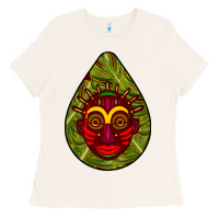 Bone african masks teardrop  7 Ladies Tee - BundleAndBundleShop
