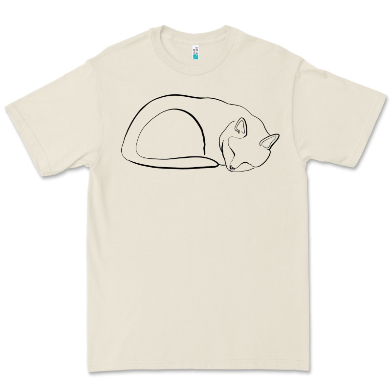 Sleeping Cat Line Art Premium Tee by linhVisuals | Teevron