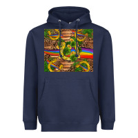Navy st patricks day horseshoe shamrock rainbow gold Heavyweight Hoodie - RanaPortraitStore