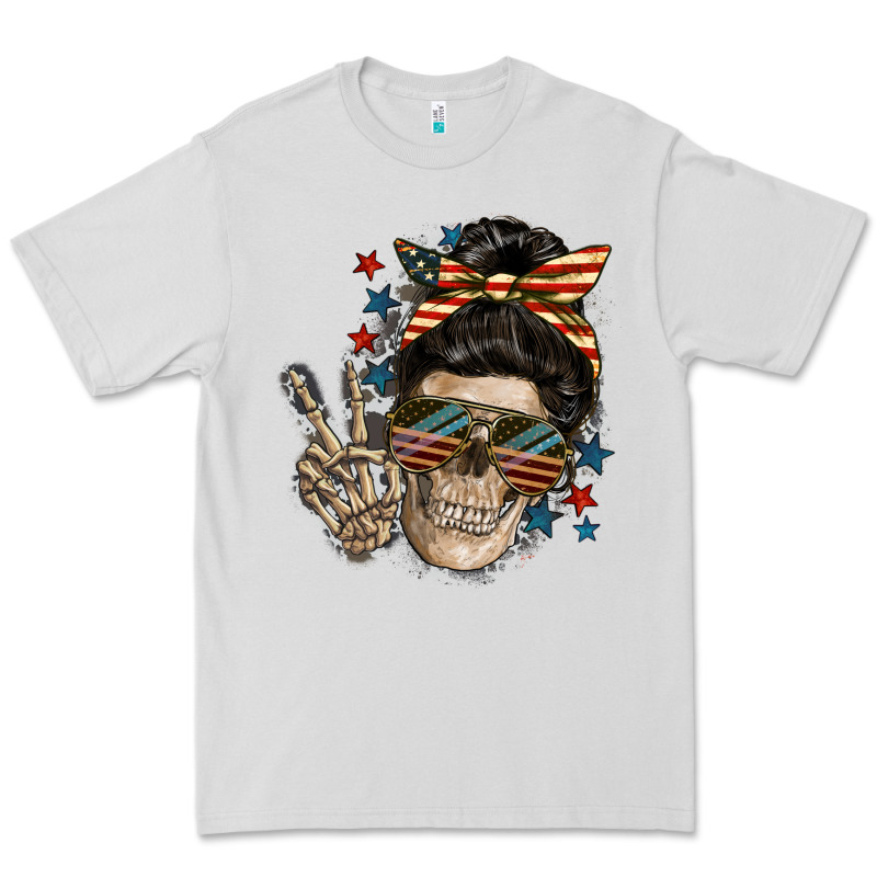 American Mother Skull Mother's Day Premium Tee by FaDigitalArtStudio | Teevron
