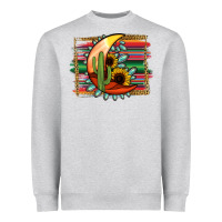 Heather Grey turquoise desert moon serape background Heavyweight Sweatshirt - Jasminsmagicworld
