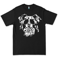 Black border collie dog t  shirt border collie with sunglasses cool dog t  s Premium Tee - linhVisuals