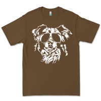 Cacao border collie dog t  shirt border collie with sunglasses cool dog t  s Premium Tee - linhVisuals