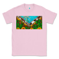 Bubblegum Pink cactus sunflower cowhide and turquoise license plate Classic Tee - Artiststas