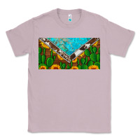 Lilac cactus sunflower cowhide and turquoise license plate Classic Tee - Artiststas