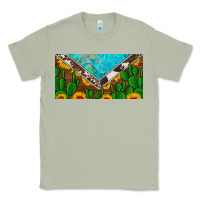 Matcha cactus sunflower cowhide and turquoise license plate Classic Tee - Artiststas