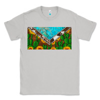 Moon Dust cactus sunflower cowhide and turquoise license plate Classic Tee - Artiststas