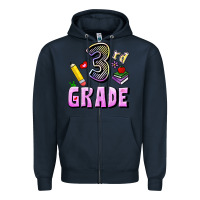 Navy Third Grade Zipper Hoodie - RanaPortraitStore