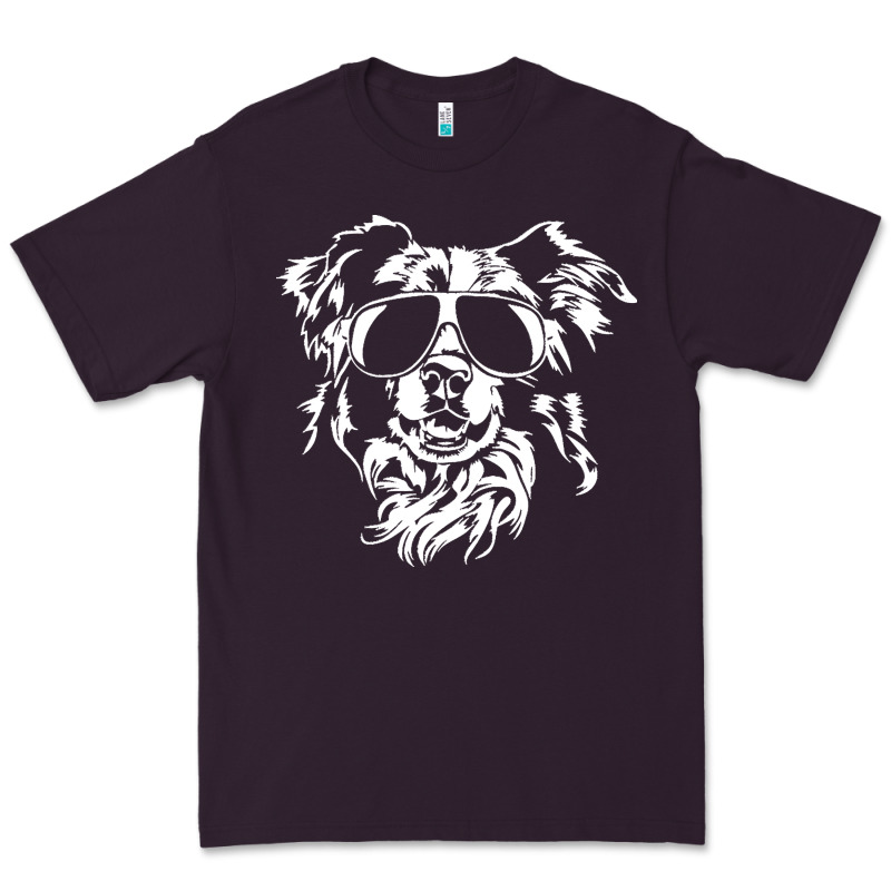 Border Collie Dog T  Shirt Border Collie With Sunglasses Cool Dog T  S Premium Tee by linhVisuals | Teevron