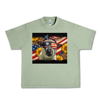 Oil Green Western 4th Of July Sheep Urban Heavy Tee - LillyAllenDesigns