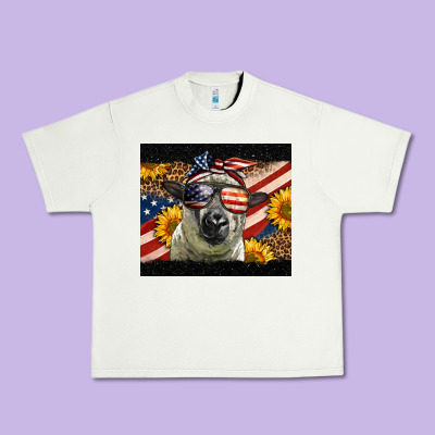 Western 4th Of July Sheep Urban Heavy Tee Designed By Lillyallendesigns