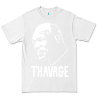 White THAVAGE Premium Tee - linhVisuals