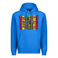 True Royal mardi gras crawfish cake and mask with leopar and fleur de lis brushst Premium Hoodie - Artiststas