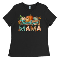 Black thankful mama Ladies Tee - BundleAndBundleShop