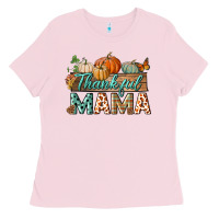 Bubblegum Pink thankful mama Ladies Tee - BundleAndBundleShop