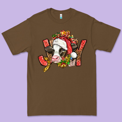 Joy Christmas With Cow Bbs Premium Tee Designed By Bundleandbundleshop