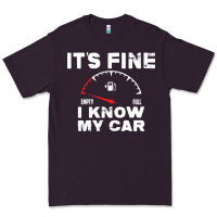 Plum Empty gas gauge it’s fine i know my car low fuel joke Premium Tee - linhVisuals