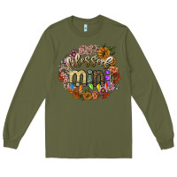 Army Green blessed mini Long Sleeve Tee - SublimationCraftShop