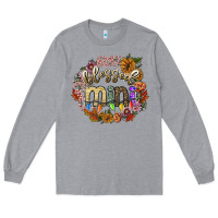 Heather Grey blessed mini Long Sleeve Tee - SublimationCraftShop