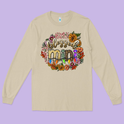Blessed Mini Long Sleeve Tee Designed By Sublimationcraftshop