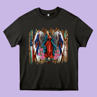 Lady Of Guadalupe Th Of July Heavy Core Tee Designed By Jasminsmagicworld