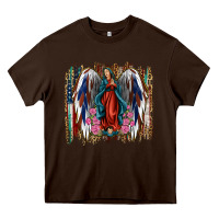 Chocolate Brown lady of guadalupe th of july Heavy Core Tee - Jasminsmagicworld