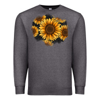 Charcoal Heather sunflower patch Premium Sweatshirt - Jasminsmagicworld