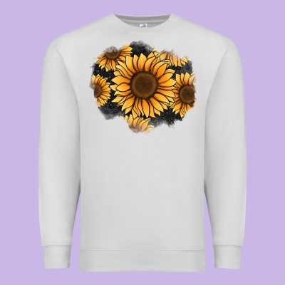 Sunflower Patch Premium Sweatshirt Designed By Jasminsmagicworld