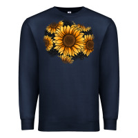 Navy sunflower patch Premium Sweatshirt - Jasminsmagicworld