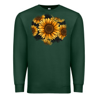 Sports Green sunflower patch Premium Sweatshirt - Jasminsmagicworld