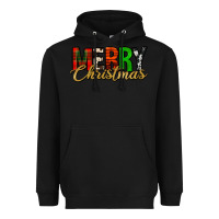 Black merry christmas western Heavyweight Hoodie - Jasminsmagicworld
