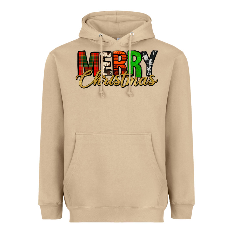 Merry Christmas Western Heavyweight Hoodie by Jasminsmagicworld | Teevron