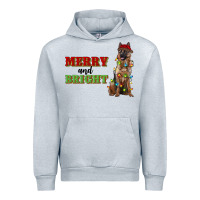 Heather Grey merry and bright german shepherd Urban Hoodie - RanaPortraitStore