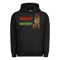 Pigment Black merry and bright german shepherd Urban Hoodie - RanaPortraitStore